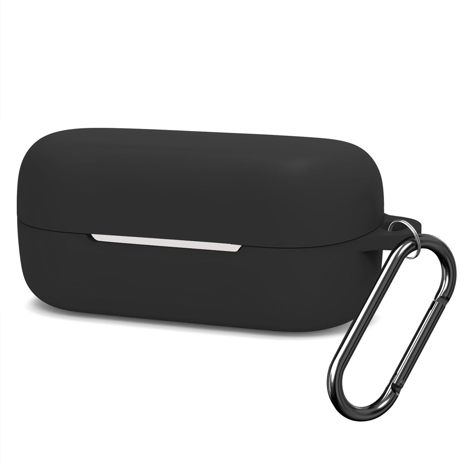WUWOCJ Case Compatible with Sony WF-C510 True Wireless Earbuds,Soft Silicone Cover Accessories with Carabiner (Black)