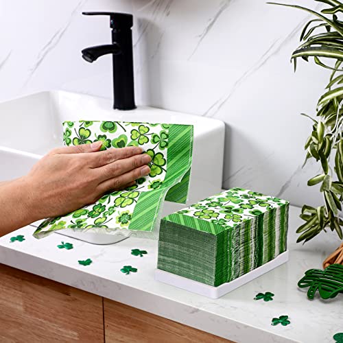 200 Pieces St. Patrick's Day Guest Towels For Bathroom Holiday Paper Hand Towels For Bathroom Disposable St. Patrick's Day Guest Napkins St. Patrick's Day Napkins For Irish Party Dinner Supplies #TOP5