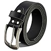 Fa.Volmer ® Riem heren lederen riem van buffelleer voor mannen jeans pak echt leer zwart 38 mm breed in te korten #10125