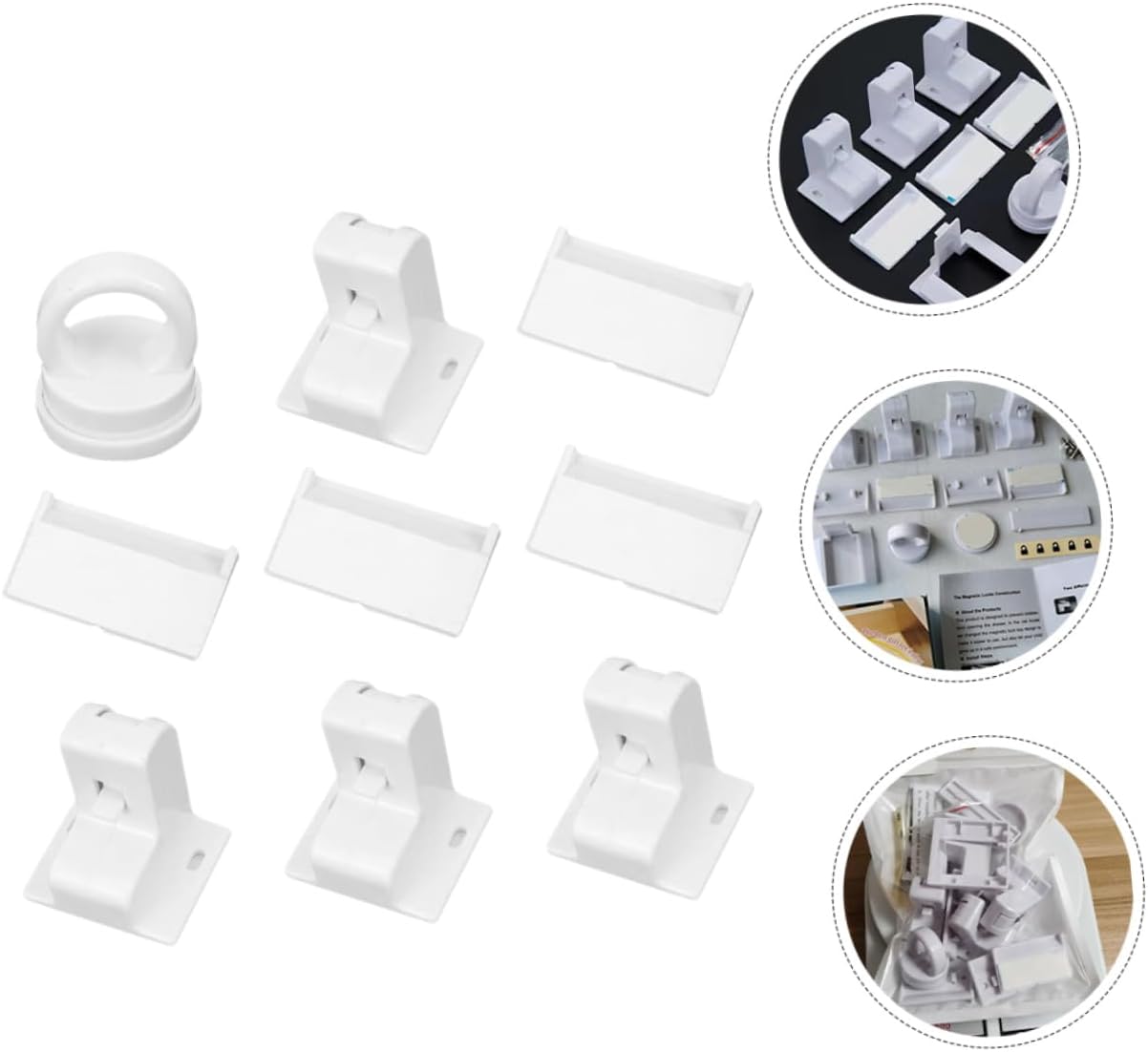 5sets Childproof Door Lever Locks Safety Cupboard Locks for Boys and Girls Easy to Install Material