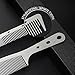 Dolmifapro 2 Pcs Metal Comb, Stainless Steel Fine Tooth Comb, Unbreakable Teeth Design, Anti Static comb, Heat Resistant, Professional Barber Comb Set, hair combs for men, Wood Grain Design
