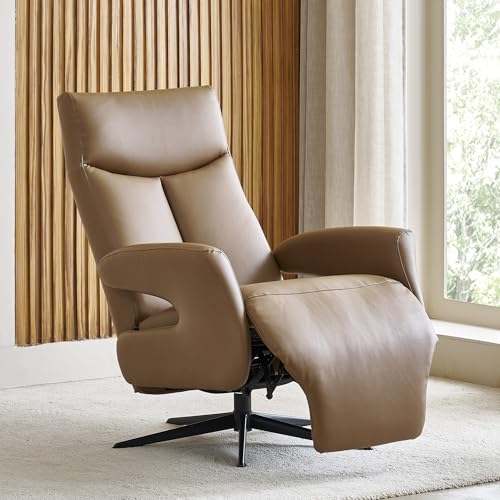 Image of Home Centre | Damian Faux Leather 1 Seater Manual Recliners | Recliner Sofa for Living Room | Brown | 1 Year Warranty