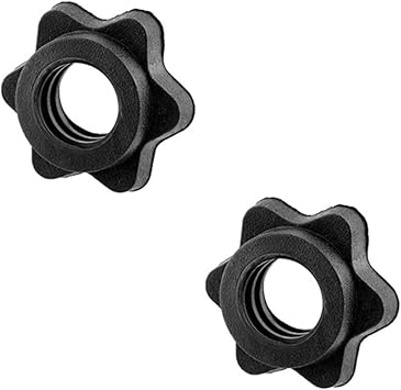 2 Pcs Spinlock Collars,1 inch Standard Barbell Screw Collar Anti-Slip Dumbbell Screw Clamps for Dumbell Weight Lifting Fitness Training