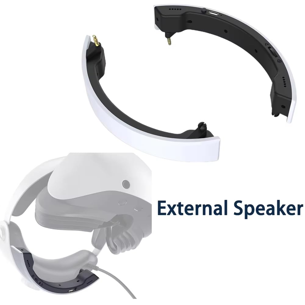 Pour casque PS VR2 VR Haut-parleur externe portable Amplificateur audio stéréo 3,5 mm Sans fil Accessoires de jeu