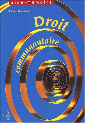 Droit communautaire - 1ère éd.
