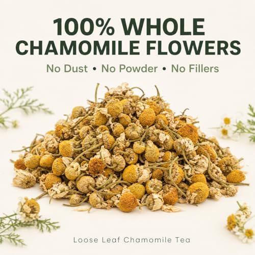 J Mac Botanicals Organic Chamomile Flowers (4 oz) – Whole Egyptian Chamomile Loose Leaf Herbal Tea, Caffeine-Free, Premium Dried Chamomile Flowers for Tea, Baths & Blends - 2