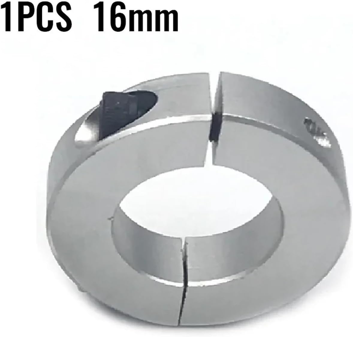 Double Split Clamp-On Shaft Collar， Aluminum Alloy Fixed Rings Single Split Shaft Collar Clamp Multiple Sizes(16mm)