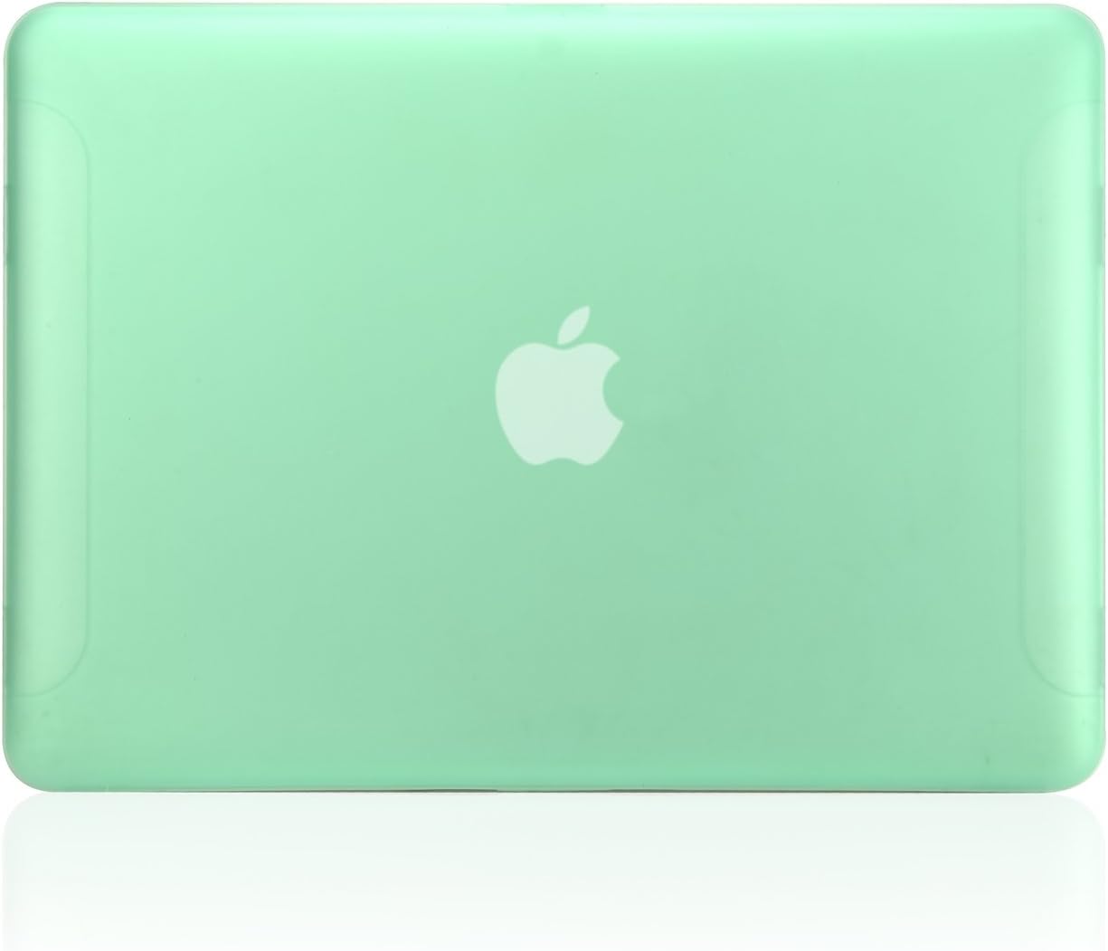 TopCase Rubberized Green Hard Case Cover for Macbook White 13" (A1342/Latest) with TopCase Mouse Pad (case NOT for 1st gen A1181 with mouse clicker)