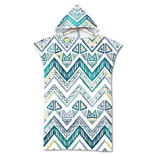 wetry - Adolescentes y Adultos Poncho Albornoz con Capucha Toalla de Baño Verano para Cambiarse de Ropa Hacer Surf, 100x75CM
