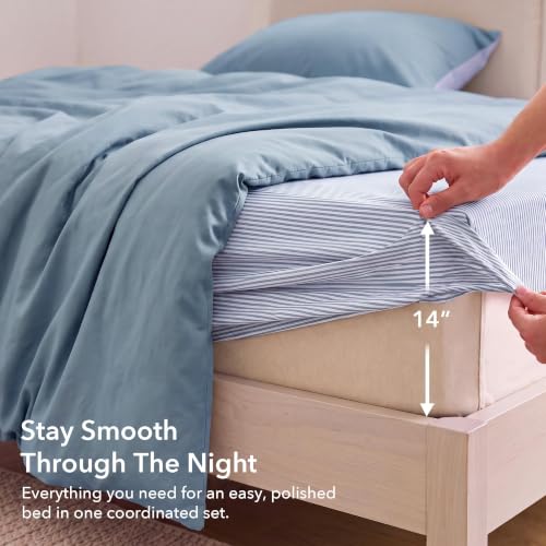 Image of Monbix Twin XL Comforter Set - 5 Pieces Soft Bed in a Bag Twin Bedding Sets