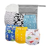 Newborn Cloth Diaper Reusable Adjustable Washable One Size Baby Swim Diapers Baby Girls and Boys Poc