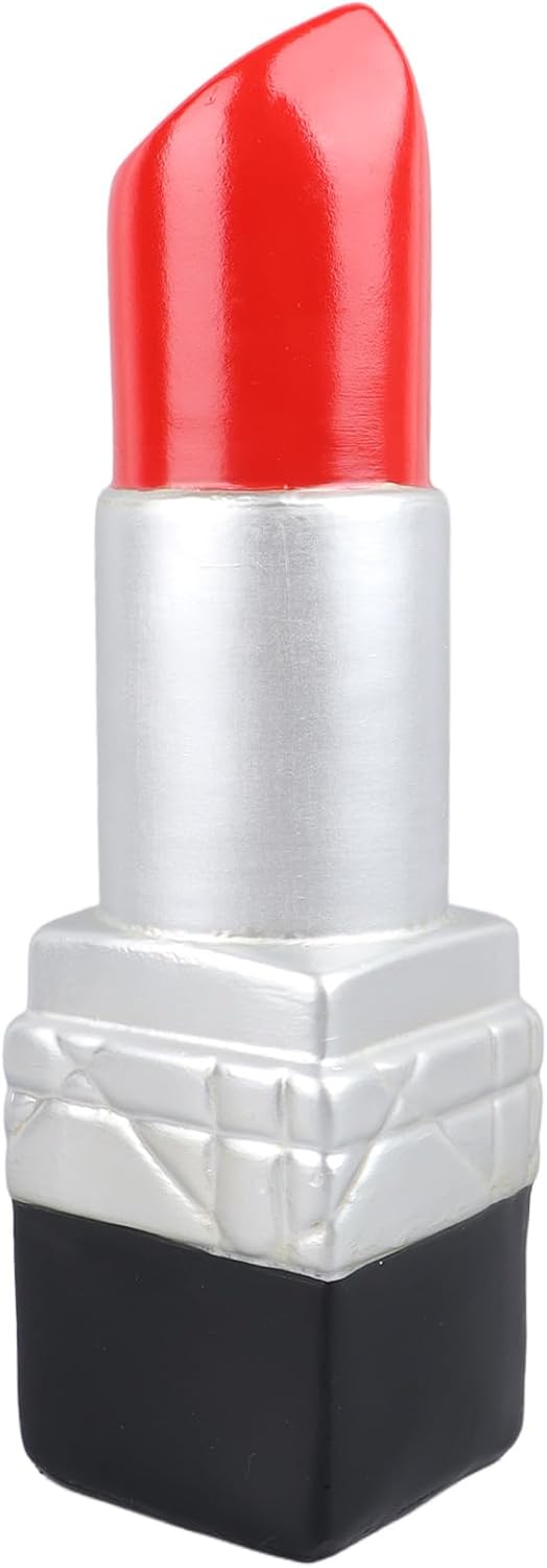 Lipstick Shape Flower Vase Stainless Steel Construction 3.5 Inch Height for Single Stem Flowers and Branches Decorative Vase for Office Desk, Living Room Coffee Table, Bedroom Nightstand