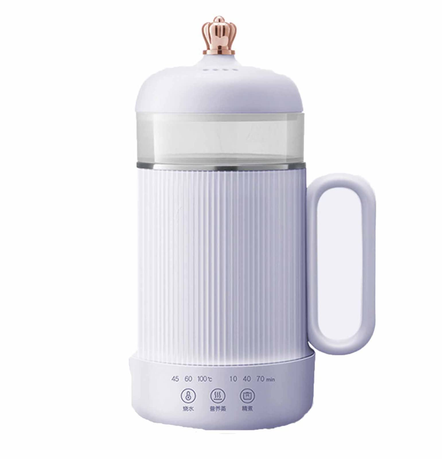 Electric kettle, 600Ml Automatic Thickened Mini Tea Cooker Flower Teapot Temperature Control Kettle Kettles 8H Insulation 3 Levels of Fine Cooking 304 Stainless Steel(Purple) 600ml Purple