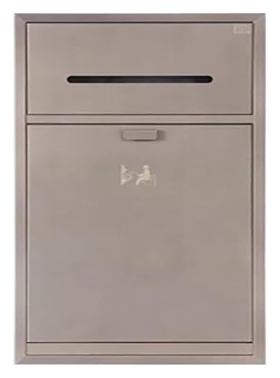 Flush-Mounted Toilet Paper Holder， Stainless Steel Recessed Bathroom Cabinet Trash Can Toilet Paper Dispenser(Gray B)