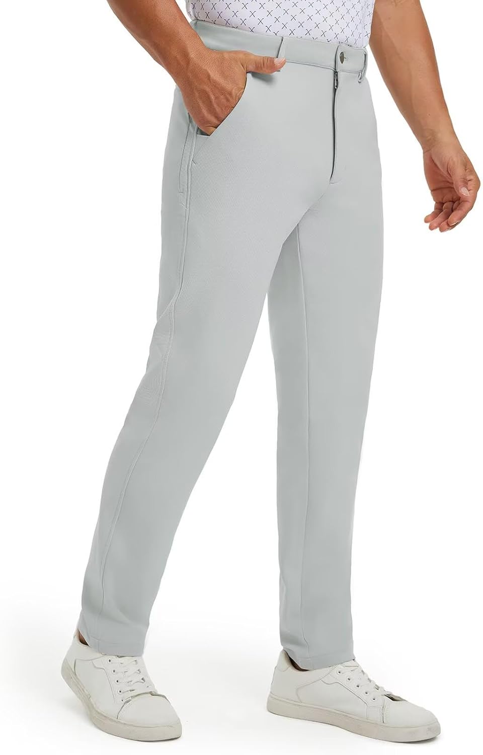 M MAELREG Golf Pants Men Classic Fit 30"/32"/34" Lightweight 5 Pockets Casual Trousers Moisture Wicking Mens Dress Pants - Image 2