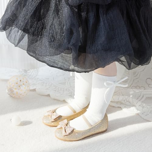 Image of GINFIVE Toddler Girls Dress Shoes Little Girls Mary Janes Ballerina Flats Shoes Toddler
