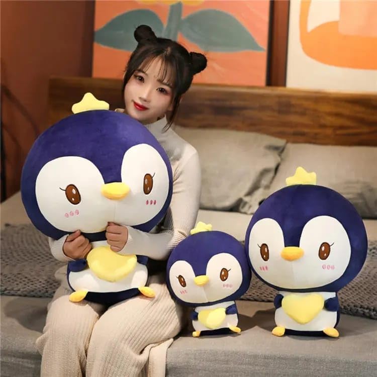 Image of Heart Penguin Stuffed Animals Plush, Cute Plushies for Animal Themed Parties Teacher Student Award, Animal Toys for Baby, Boy, Girls,Bed 28 cm