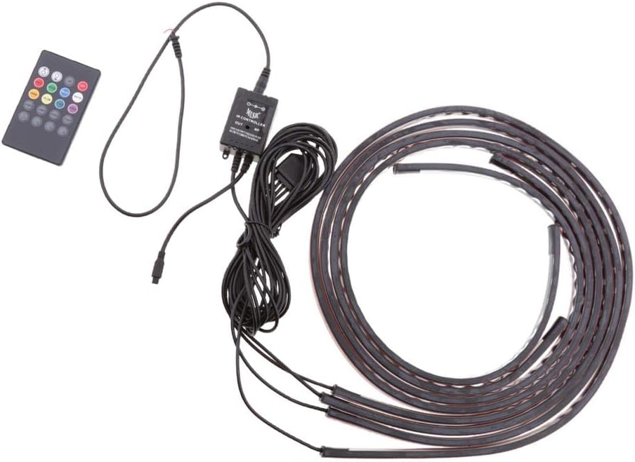 Enhance Your Car Interior with Wireless RGB Car Atmosphere LED s - Remote Control High Power Neon Glow for Under Foot Wells Wheel Arches and Grille