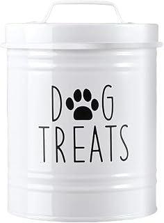 Sealed Container for Dog Food Storage with Large Capacity and Portable Design, White