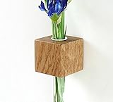 magnetvasen velou 1x Magnet Magnetvase Eiche Blumenvase Magnethalter Magnet Eichenvase Holzvase Glasvase Reagenzglasvase wood vase glass vase oak wood