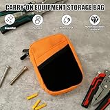 Small EDC Pouch Pocket Organiser Multifunction Small Tools Pouch with 6 Pockets Portable Oxford Cloth Pocket Organizer for Camping Bush Craft Digital Storage Traveling Hiking(Orange) - Image 6