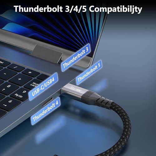Image of 2-Pack Short 2FT usb-c cables,20Gbps Data Charging Cable,100W USB 3.2 Gen 2 High Speed, 4K Video Monitor Cord, USBC Display Cable for Type-C Devices,usb c cord Compatible with Thunderbolt 4 /3
