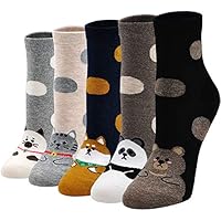 PUTUO Calcetines Divertidos Lindos de Algodón Mujer: Calcetines