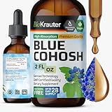 BIO KRAUTER® Menopause Supplements for Women* - Blue Cohosh Tincture 2 Fl.Oz 28 Days of Supply - Vegan Blue Cohosh Extract for Menopause Support - Alcohol & Sugar Free - Relaxation & Women's Wellness