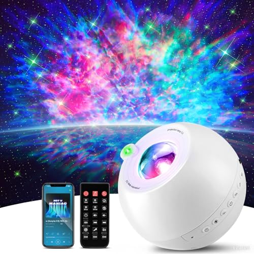 Image of Star Projector, 15 Sounds & 15 Colors & Bluetooth Speaker, Galaxy Light Projector for Bedroom, Star Lights for Ceiling Projector, Kids Night Light
