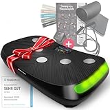 Sportstech 4D Vibrationsplatte für Zuhause, VP400 und sVibe, Smart LED, Trainingsbänder und Ropes, Abnehmen, Ganzkörpertraining, Muskelaufbau, 120 kg belastbar, Fitness Training