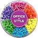 Decorative Multi-Colored Push Pins for Home & Office, Six Colors for Different Projects in Reusable Organizing Container, 240 pieces, By Office Style