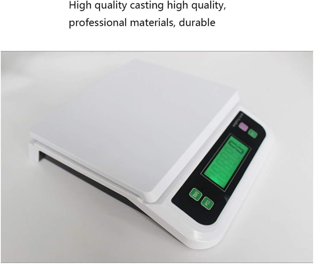 Báscula digital de cocina, multifuncional, báscula de cocina digital de 30 kg, báscula electrónica de equipaje postal con balanza de joyería retroiluminada (30 kg x 1 g)