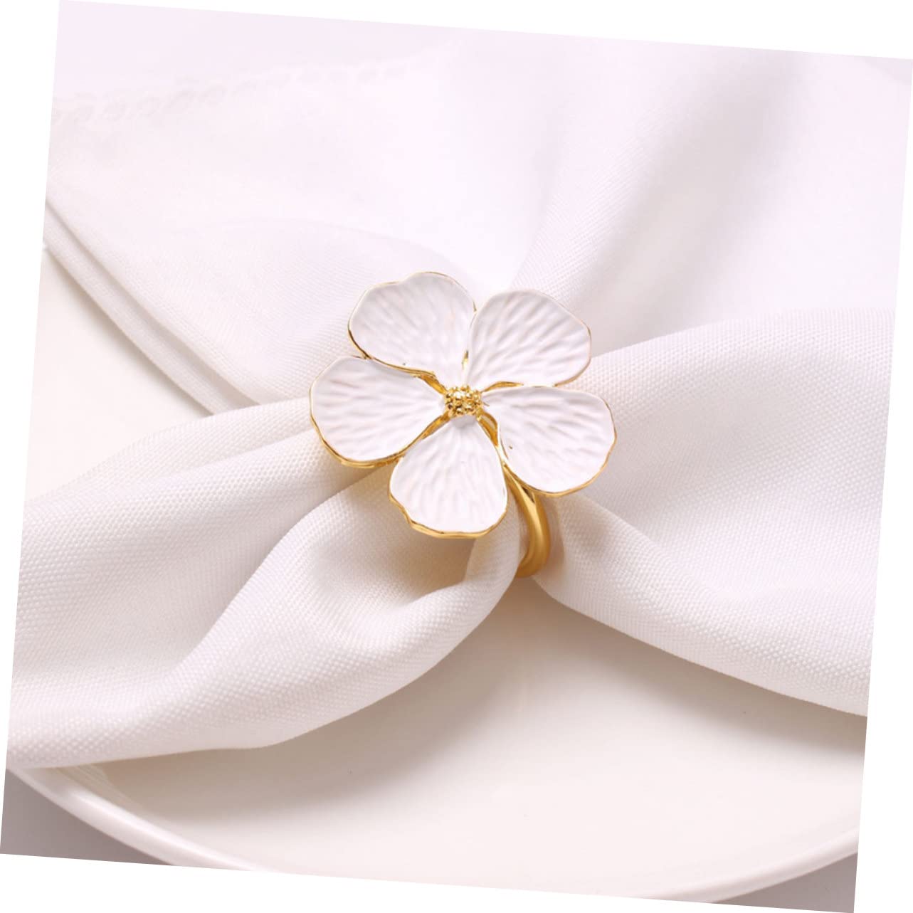 LABRIMP 18piezas Elegantes Anillos De Servilleta Decorativos De Floral para Bodas y Accesorios De Mesa Románticos