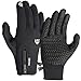 arteesol Guantes de Ciclismo Guantes de Invierno Guantes de Correr Pantalla Táctil Guantes Hombres Mujeres Impermeable Prueba de Viento Correr Esquiar Escalada (Negro, S)
