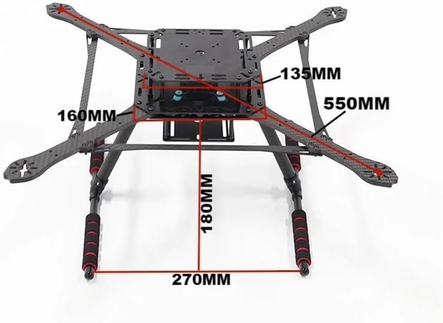 ZD550 550mm Carbon Fiber Drone Frame – Fit For Pixhawk, APM & ArduPilot Flight Controllers (For Industrial And Surveying Builds)