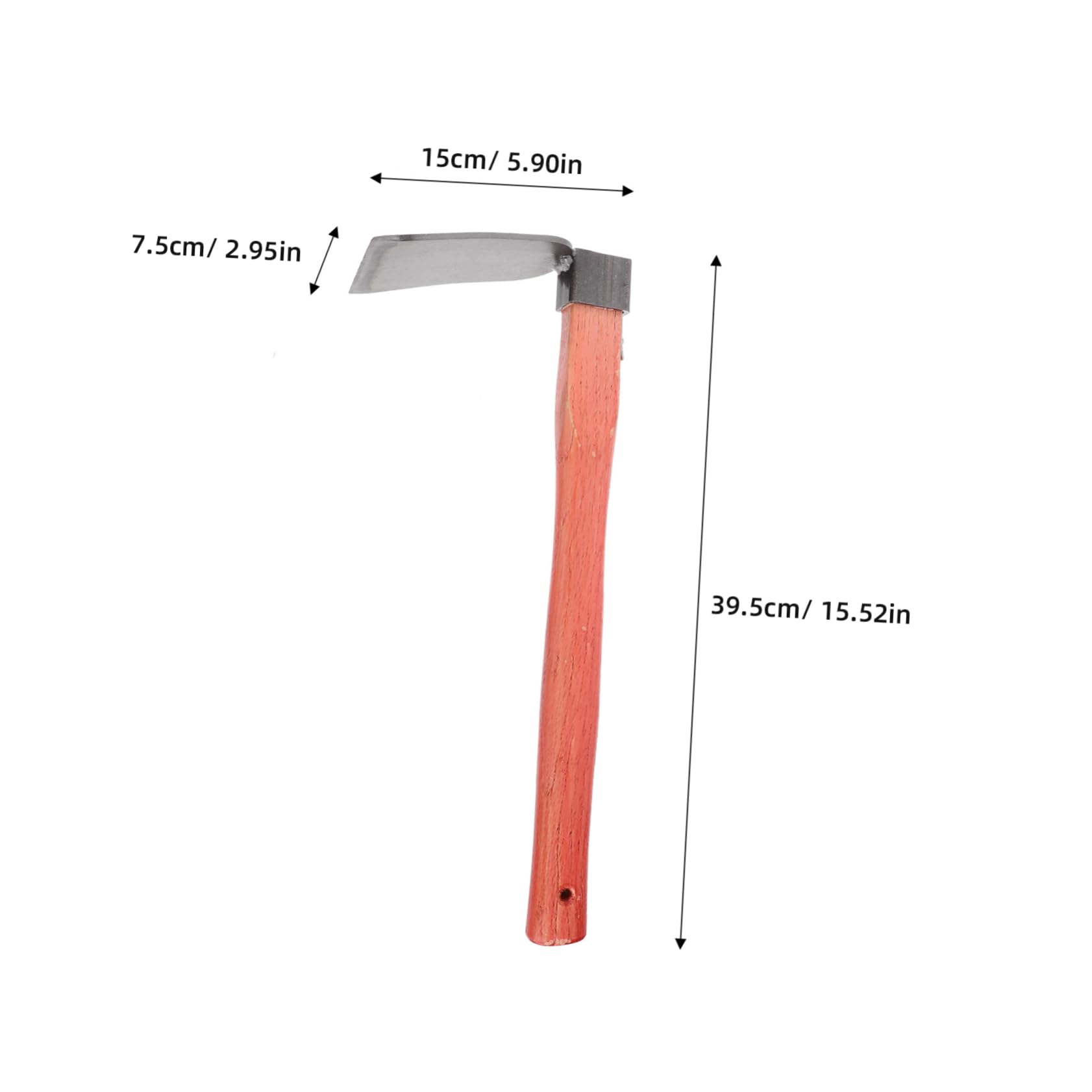 CIYODO Lightweight Sturdy Gardening Hoe with Wooden Handle Versatile Garden Tool for Digging Weeding and Soil Loosening for Flower and Vegetable Gardens