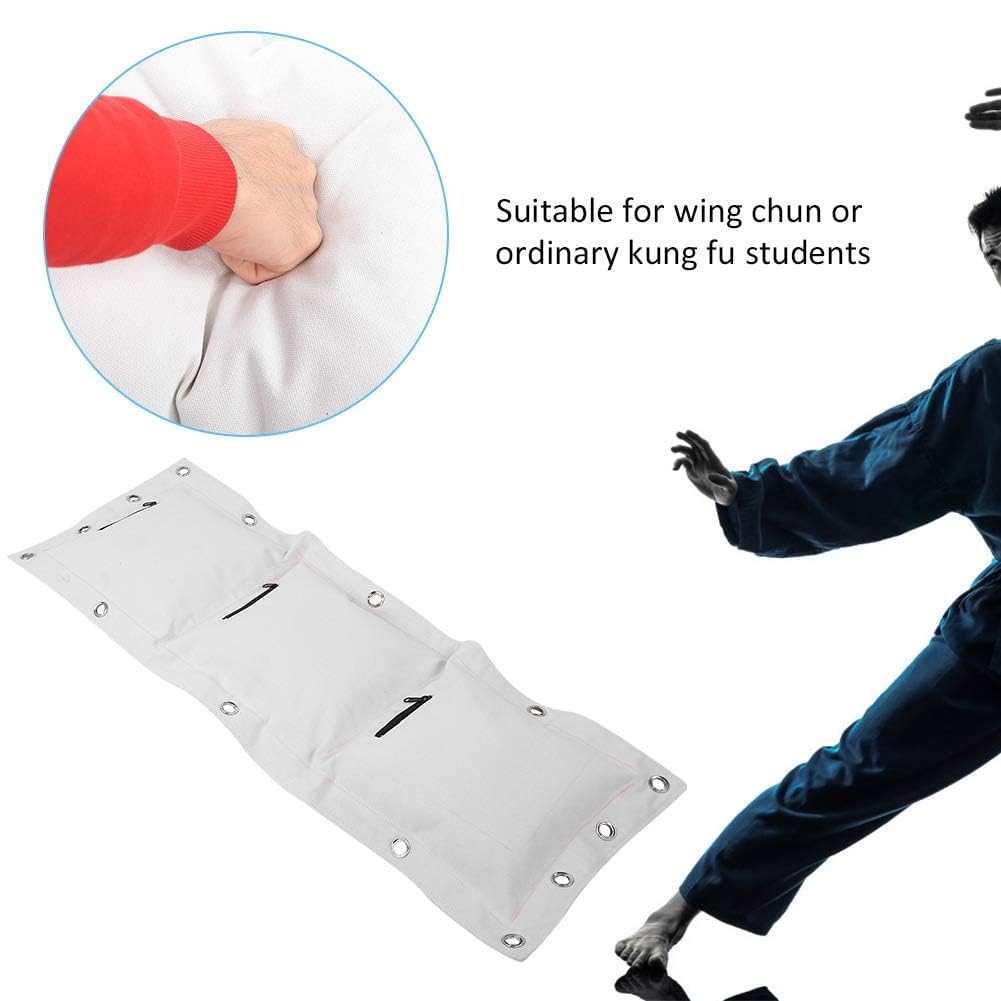 Borsa da parete in tela per Wing Chun, Kung Fu Kick Strike Sacco da boxe Punch Sacco di sabbia vuoto Bersaglio con cerniera per allenamento di boxe Taekwondo(Triple Bag)
