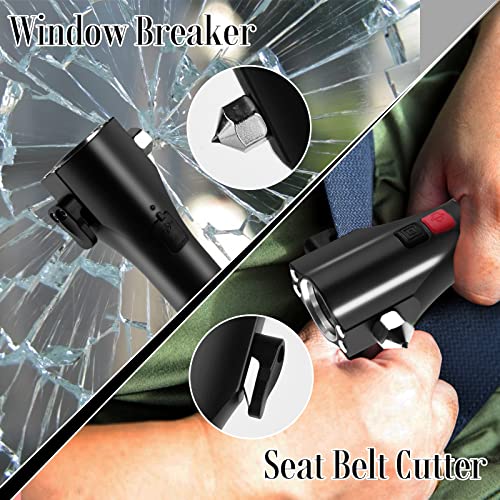 Unicumoo Multi-Function Car Safety Hammer Flashlight, Emergency Escape Tool With Window Breaker Seatbelt Cutter, Led High Lumens Rechargeable Solar Powered Emergency Rescue Tool Flashlight For Outdoor #TOP1