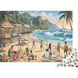 Vacaciones en la Costa Soleada Puzzle 1000 Piezas Adultos Y Niños,Rompecabezas,Desafío,14 Años+,Premium,Cartón,Deco Pared,Regalo Ideal,Anti-estrés,Relax,Reto,Educativo 52x38cm