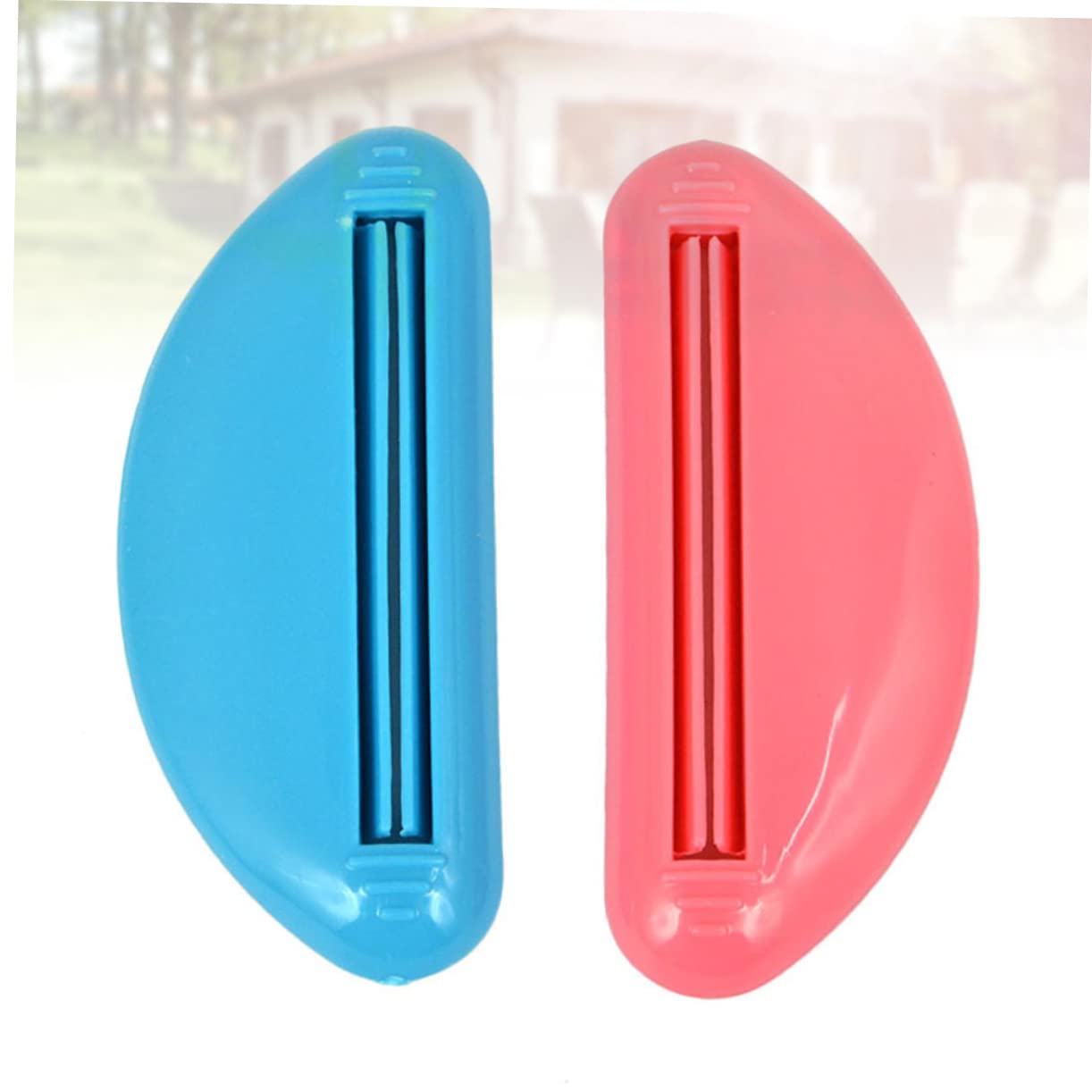 FOYTOKI 6 Pcs Toothpaste Squeezer Kit Manual Toothpaste Extruder Toothpaste Rolling Cream Tube Squeezer Red and Blue Toothpaste Squeezer Yogurt Strainer Money-Saving Bathroom Accessory