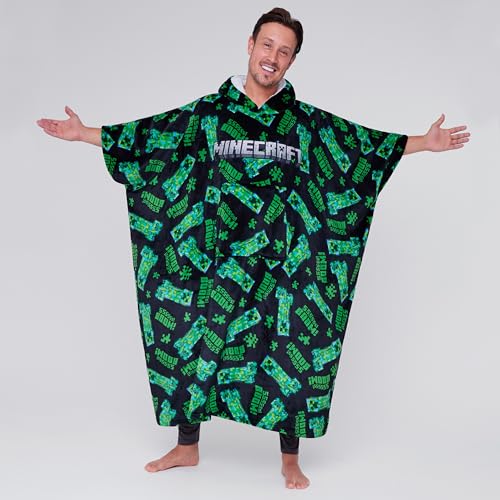 Minecraft Hoodie Blanket for Men and Teenagers - Cosy Oversized Fleece Hoodie One Size Sherpa Hood - Gifts for Men3