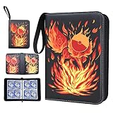 Foldermax Card Binder 4-Pocket, baseball card binder 400 Cards Trading Card Games Collection Binder