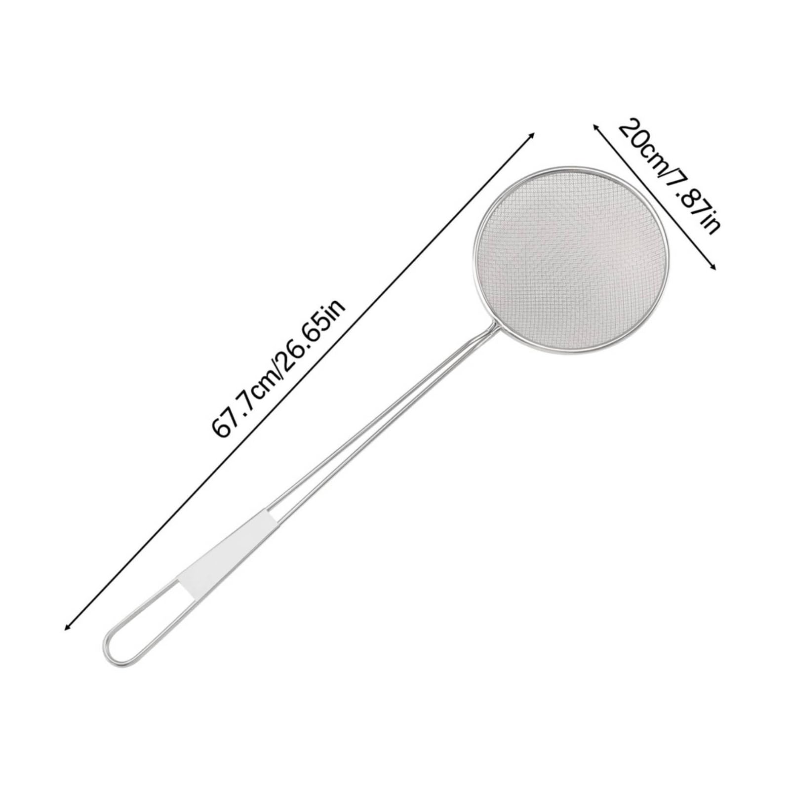Écumoire à Mailles Fines Multifonction | Antirille, Robuste, Passoire à Frire, pr Friture, 20 Cm