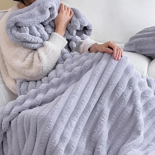 Ladfrol 毛布 厚手 シングル ブランケット ふわふわ 超極細繊維 モフモフ 暖かい 軽量 洗える ふわとろ毛布 ふわふわ 暖かい 抗菌防臭 発熱 軽量 防カビ 毛抜けない 極温 あったか 静電気防止 洗える (パープル,180*200cm) [並行