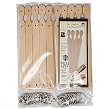 Natural Leather Keychains - 10 Pack Blank Key Fobs Kit - Leather Craft Projects for All Ages - Tooling, Stamping Engraving Ready-Customizable Vegetable Tanned Keyrings