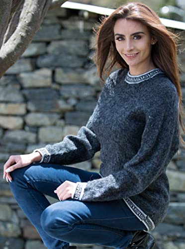 Image of Gamboa Alpaca Sweaters for Women Lightweight Ladies Knit Sweater Womens Tops Dark Grey