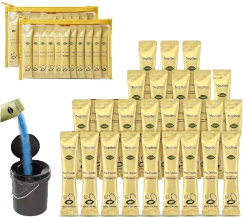 Neptten Portable Toilet Powder, Outdoor Camping Emergency Toilet Chemicals