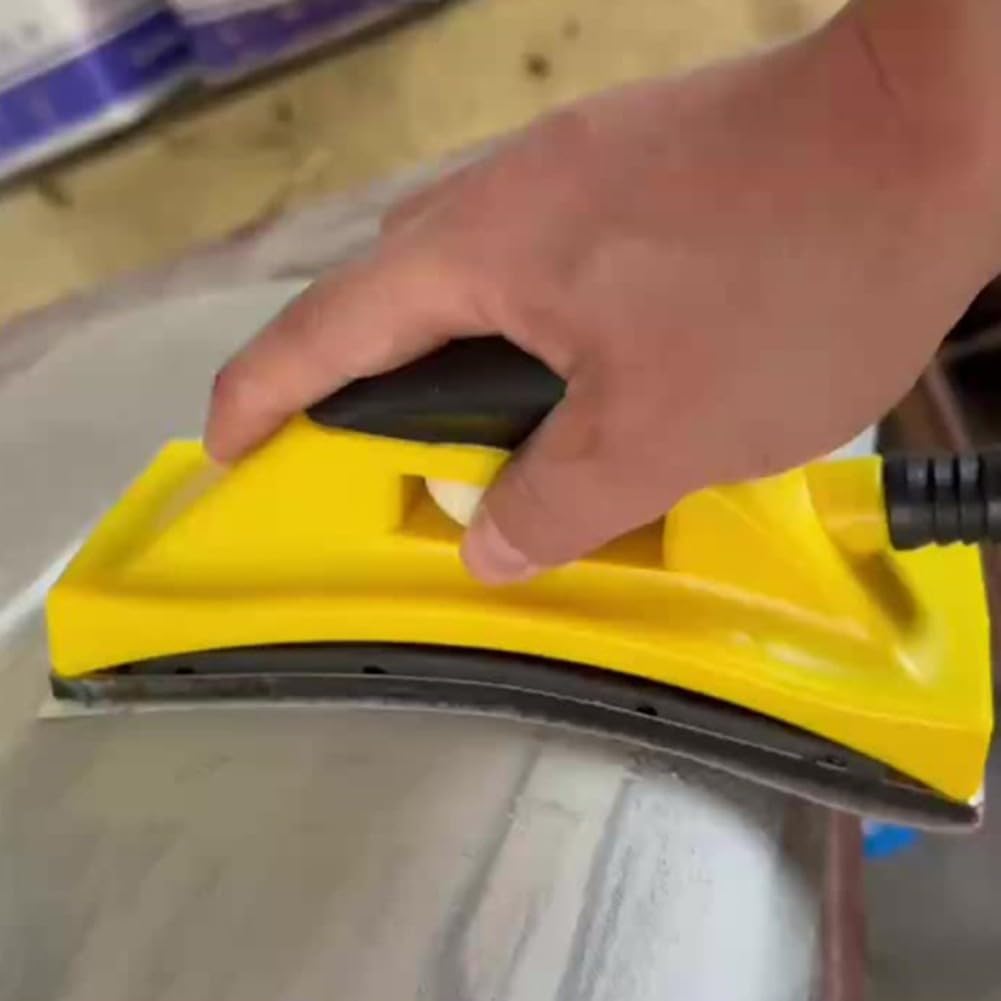 Bloque de lijado manual, lijadora ajustable, placa de molienda en seco, extracción de polvo, agarre ergonómico para restauración de pintura automática