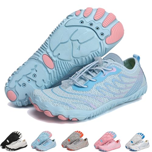 Hike Barefoot Footwear Womens, Wide Toe Box Walking Shoes, Men Quick-Dry Trail Running Non-Slip Beach Sneakers