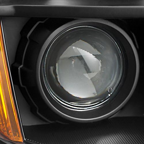 AKKON - For Honda Pilot Black Driver Left + Passenger Right Projector Headlights Head Lamps Replacement Set, Low Beam: H11 Excluded, High Beam: 9005 Excluded, Car Vehicle Light Assembly, Black Housing